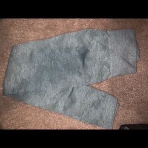 Green Camo Gym Shark Leggings